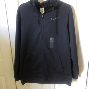 Nike Men's Large Black Zip-Up Hooded Jacked New With Tags